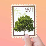 Wisconsin State Tree Sugar Maple Sticker - WI Vintage Stamp Decal