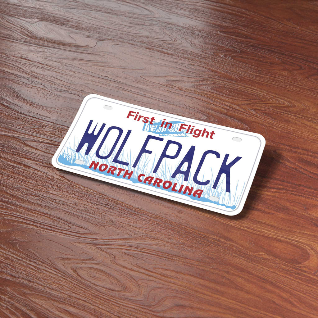 NC State Wolfpack Diamond License Plate – 12x6" Metal Sign For Car Or Truck