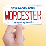 Massachusetts License Plate Bumper Stickers - Choose Your MA City or Phrase Decal