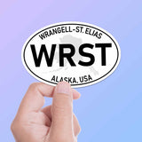 Wrangell St. Elias National Park White Oval Bumper Sticker