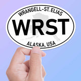 Wrangell St. Elias National Park White Oval Bumper Sticker