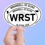 Wrangell St. Elias National Park White Oval Bumper Sticker