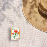 Wyoming State Flower WY Paintbrush Sticker - WY Vintage Stamp Decal