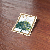 Wyoming State Tree Plains Cottonwood Sticker- WY Vintage Stamp Decal