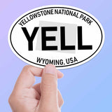 Yellowstone National Park White Oval Bumper Sticker