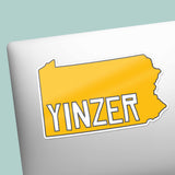 Yinzer Pittsburgh Sticker - Yellow PGH Pennsylvania Decal