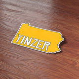 Yinzer Pittsburgh Sticker - Yellow PGH Pennsylvania Decal