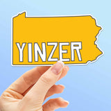 Yinzer Pittsburgh Sticker - Yellow PGH Pennsylvania Decal