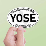 Yosemite National Park White Oval Bumper Sticker