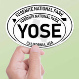 Yosemite National Park White Oval Bumper Sticker
