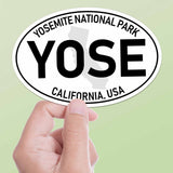 Yosemite National Park White Oval Bumper Sticker