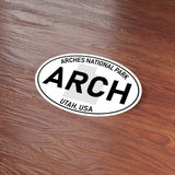 Arches National Park White Oval Bumper Sticker