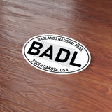 Badlands National Park White Oval Bumper Sticker