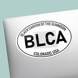 Black Canyon of the Gunnison National Park White Oval Bumper Sticker