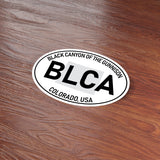 Black Canyon of the Gunnison National Park White Oval Bumper Sticker