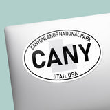 Canyonlands National Park White Oval Bumper Sticker