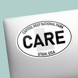 Capitol Reef National Park White Oval Bumper Sticker