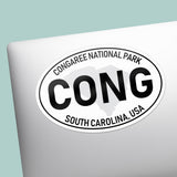 Congaree Islands National Park White Oval Bumper Sticker