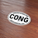 Congaree Islands National Park White Oval Bumper Sticker