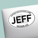 Gateway Arch National Park White Oval Bumper Sticker