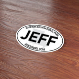Gateway Arch National Park White Oval Bumper Sticker