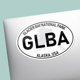 Glacier Bay National Park White Oval Bumper Sticker