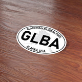 Glacier Bay National Park White Oval Bumper Sticker