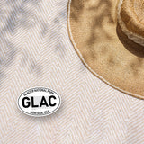 Glacier National Park White Oval Bumper Sticker