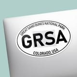 Sand Dunes National Park White Oval Bumper Sticker