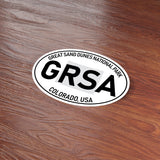 Sand Dunes National Park White Oval Bumper Sticker