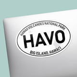 Hawaii Volcanoes National Park White Oval Bumper Sticker
