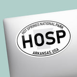 Hot Springs National Park White Oval Bumper Sticker
