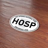 Hot Springs National Park White Oval Bumper Sticker