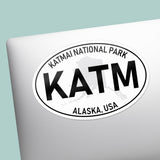 Katmai National Park White Oval Bumper Sticker