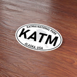 Katmai National Park White Oval Bumper Sticker