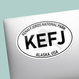 Kenai Fjords National Park White Oval Bumper Sticker