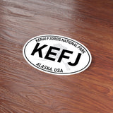 Kenai Fjords National Park White Oval Bumper Sticker