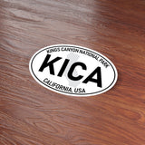 Kings Canyon National Park White Oval Bumper Sticker