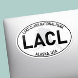 Lake Clark National Park White Oval Bumper Sticker