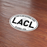 Lake Clark National Park White Oval Bumper Sticker