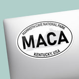 Mammoth Cave National Park White Oval Bumper Sticker