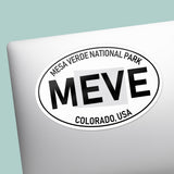 Mesa Verde National Park White Oval Bumper Sticker
