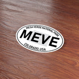 Mesa Verde National Park White Oval Bumper Sticker