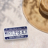 Myrtle Beach SC Sticker Outdoors on Beach Blanket