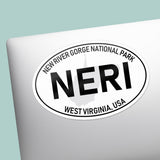 New River Gorge National Park White Oval Bumper Sticker