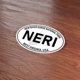 New River Gorge National Park White Oval Bumper Sticker