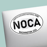 North Cascades National Park White Oval Bumper Sticker