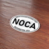 North Cascades National Park White Oval Bumper Sticker