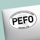 Petrified Forest National Park White Oval Bumper Sticker