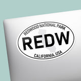 Redwood National Park White Oval Bumper Sticker